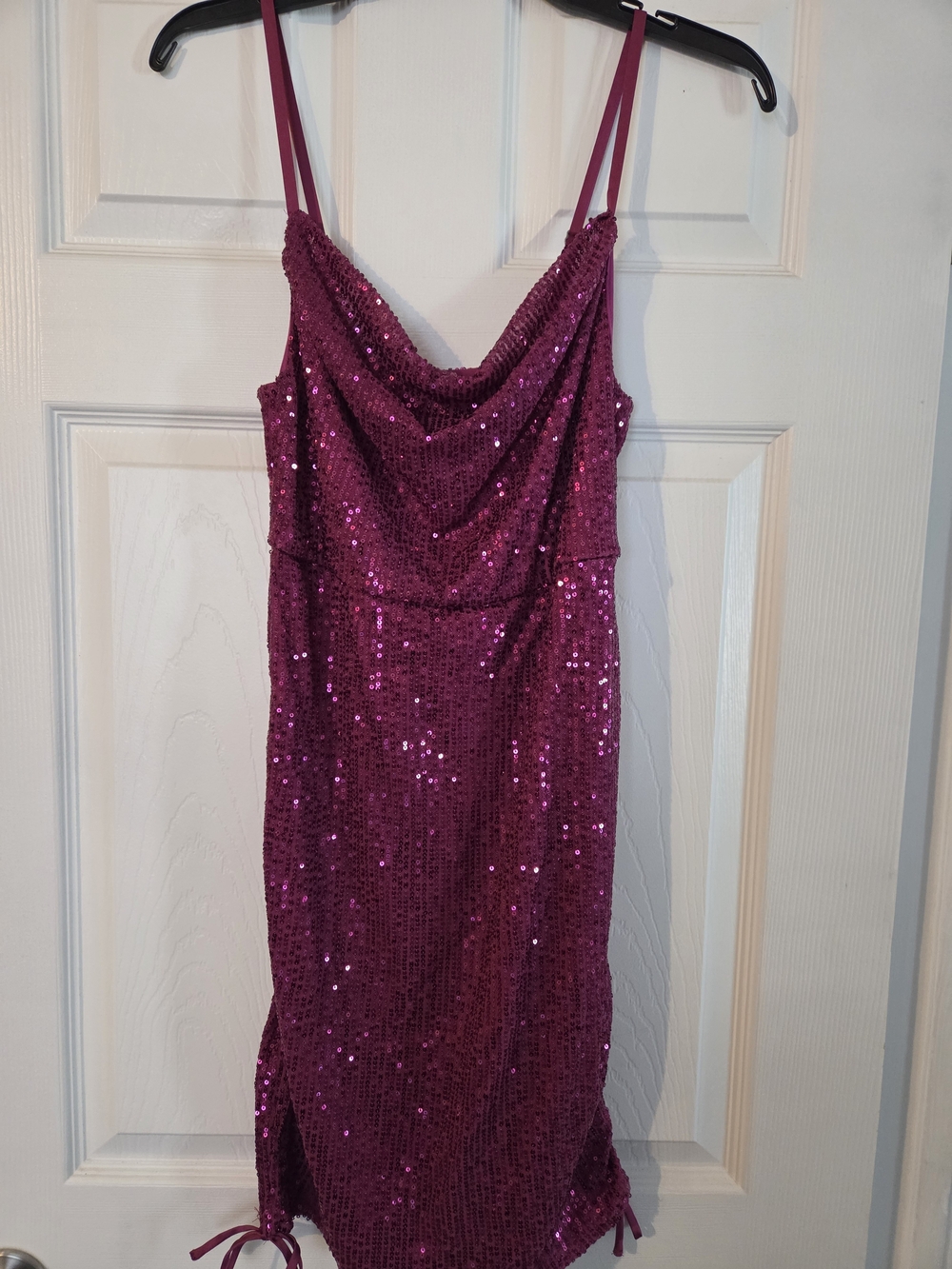wild fable Fuchsia Sequin Cowl Mini Dress